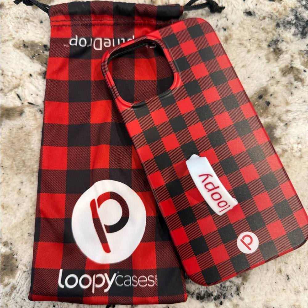 Loopy Case Red and Black Plaid Phone Cover